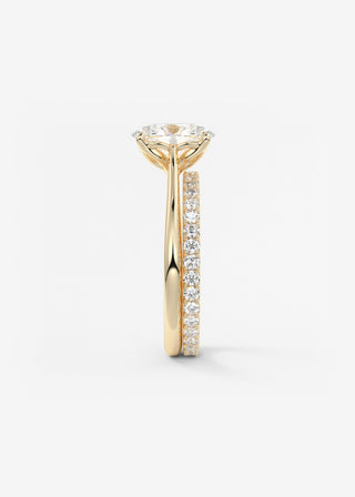 Oval Solitaire With Raised Basket Gallery Lab Grown Diamond Engagement Ring