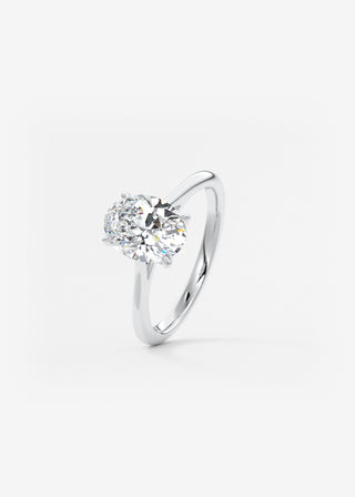 Oval Solitaire With Raised Basket Gallery Lab Grown Diamond Engagement Ring
