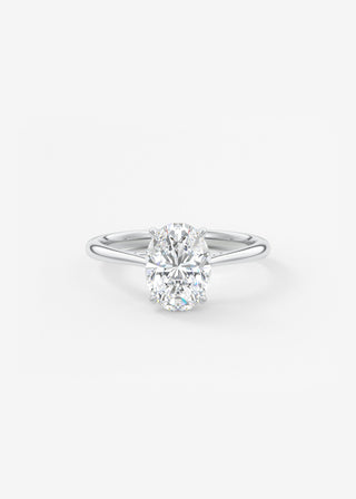 Oval Solitaire With Raised Basket Gallery Lab Grown Diamond Engagement Ring