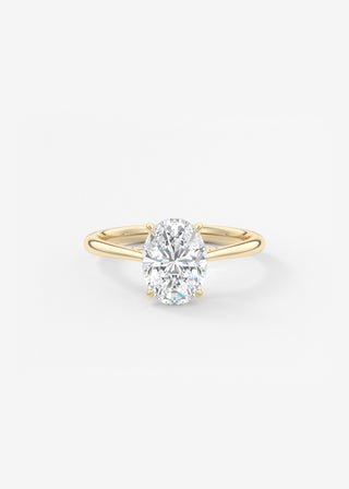 Oval Solitaire With Raised Basket Gallery Lab Grown Diamond Engagement Ring