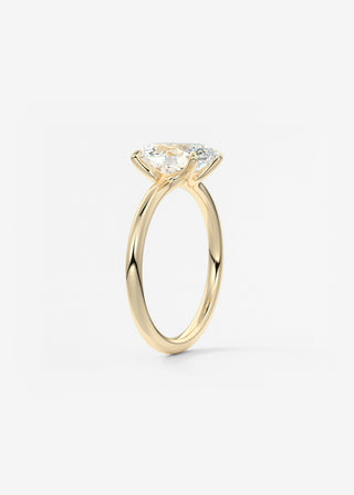 Oval Solitaire With Raised Basket Gallery Lab Grown Diamond Engagement Ring