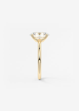 Oval Solitaire With Raised Basket Gallery Lab Grown Diamond Engagement Ring