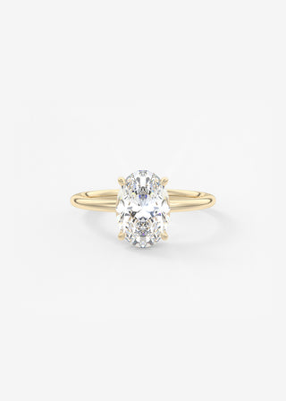 Oval Solitaire With Raised Basket Gallery Lab Grown Diamond Engagement Ring
