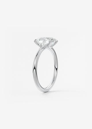 Oval Solitaire With Raised Basket Gallery Lab Grown Diamond Engagement Ring