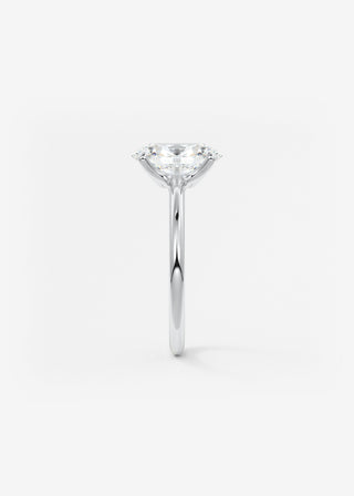 Oval Solitaire With Raised Basket Gallery Lab Grown Diamond Engagement Ring