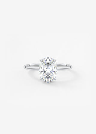 Oval Solitaire With Raised Basket Gallery Lab Grown Diamond Engagement Ring