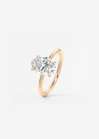 Oval Solitaire With Raised Basket Gallery Lab Grown Diamond Engagement Ring