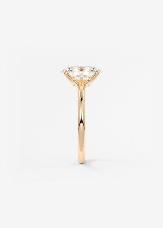 Oval Solitaire With Raised Basket Gallery Lab Grown Diamond Engagement Ring