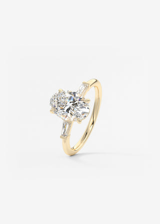 Oval Solitaire With Raised Basket Gallery Lab Grown Diamond Engagement Ring