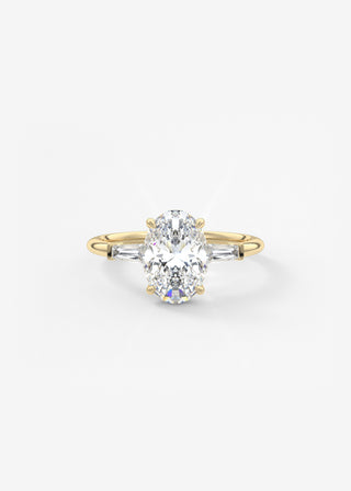 Oval Solitaire With Raised Basket Gallery Lab Grown Diamond Engagement Ring