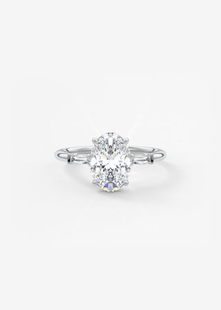 Oval Solitaire With Raised Basket Gallery Lab Grown Diamond Engagement Ring