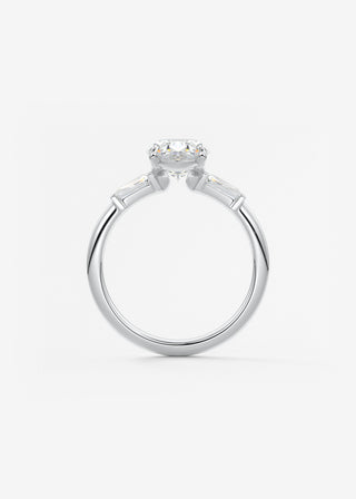 Oval Solitaire With Raised Basket Gallery Lab Grown Diamond Engagement Ring