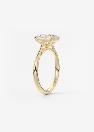 Oval Solitaire With Raised Basket Gallery Lab Grown Diamond Engagement Ring