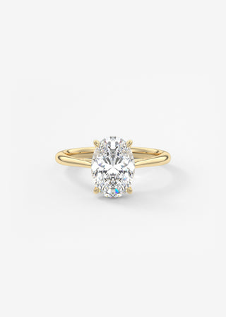 Oval Solitaire With Raised Basket Gallery Lab Grown Diamond Engagement Ring