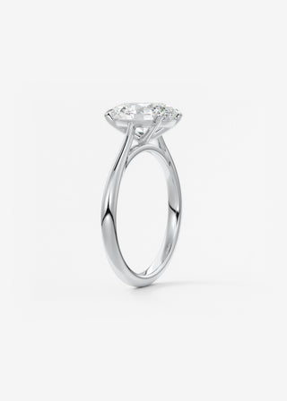 Oval Solitaire With Raised Basket Gallery Lab Grown Diamond Engagement Ring