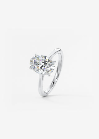 Oval Solitaire With Raised Basket Gallery Lab Grown Diamond Engagement Ring