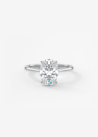 Oval Solitaire With Raised Basket Gallery Lab Grown Diamond Engagement Ring