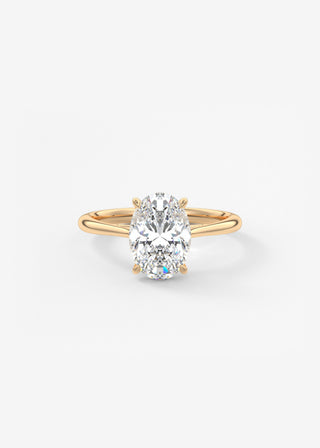 Oval Solitaire With Raised Basket Gallery Lab Grown Diamond Engagement Ring