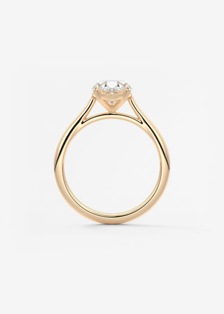 Oval Solitaire With Raised Basket Gallery Lab Grown Diamond Engagement Ring