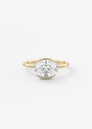 Oval Solitaire With Raised Basket Gallery Lab Grown Diamond Engagement Ring