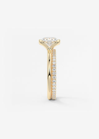 Oval Solitaire With Raised Basket Gallery Lab Grown Diamond Engagement Ring
