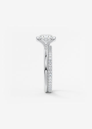 Oval Solitaire With Raised Basket Gallery Lab Grown Diamond Engagement Ring