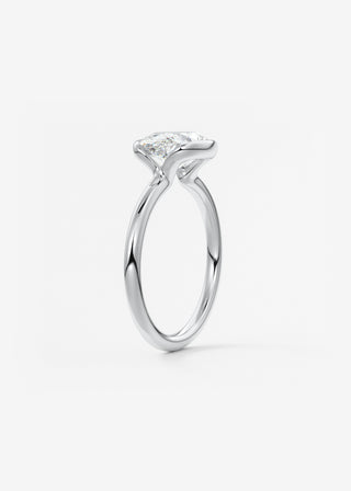 Oval Solitaire With Raised Basket Gallery Lab Grown Diamond Engagement Ring