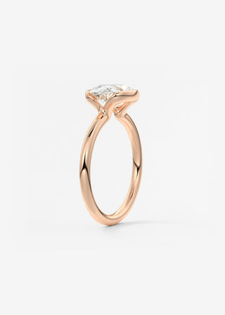 Oval Solitaire With Raised Basket Gallery Lab Grown Diamond Engagement Ring