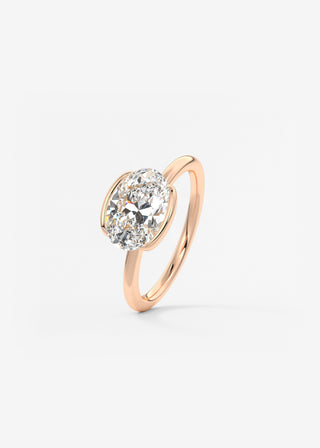 Oval Solitaire With Raised Basket Gallery Lab Grown Diamond Engagement Ring