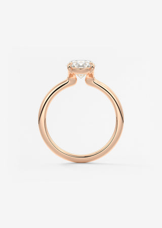 Oval Solitaire With Raised Basket Gallery Lab Grown Diamond Engagement Ring