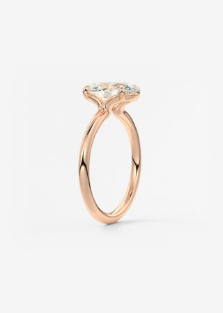 Oval Solitaire With Raised Basket Gallery Lab Grown Diamond Engagement Ring