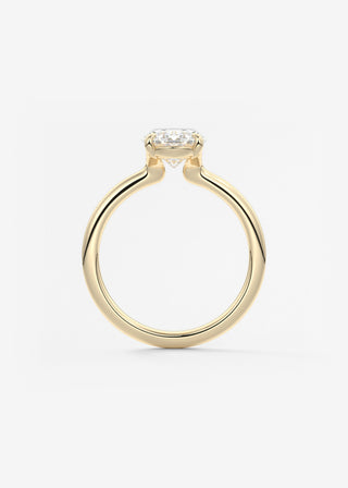 Oval Solitaire With Raised Basket Gallery Lab Grown Diamond Engagement Ring