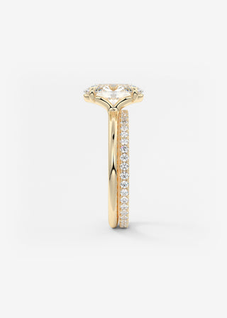Oval Solitaire With Raised Basket Gallery Lab Grown Diamond Engagement Ring