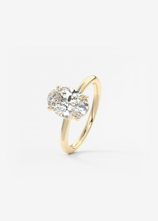 Oval Solitaire With Raised Basket Gallery Lab Grown Diamond Engagement Ring