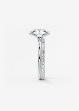 Oval Solitaire With Raised Basket Gallery Lab Grown Diamond Engagement Ring