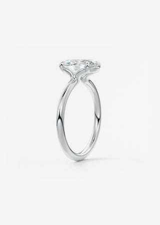 Oval Solitaire With Raised Basket Gallery Lab Grown Diamond Engagement Ring