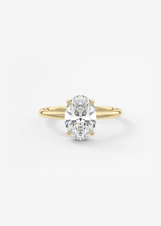 Oval Solitaire With Raised Basket Gallery Lab Grown Diamond Engagement Ring