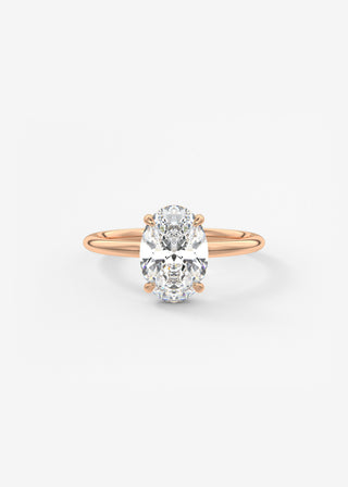 Oval Solitaire With Raised Basket Gallery Lab Grown Diamond Engagement Ring