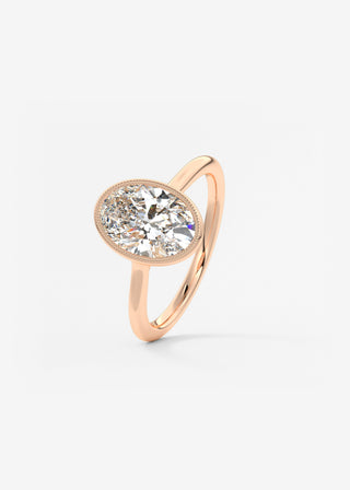 Oval Solitaire With Raised Basket Gallery Lab Grown Diamond Engagement Ring