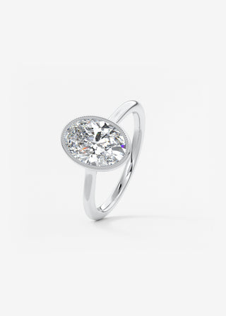 Oval Solitaire With Raised Basket Gallery Lab Grown Diamond Engagement Ring