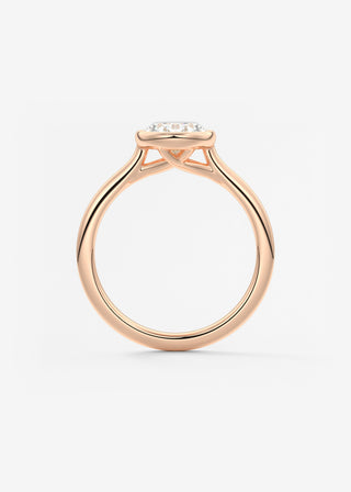 Oval Solitaire With Raised Basket Gallery Lab Grown Diamond Engagement Ring