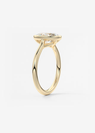Oval Solitaire With Raised Basket Gallery Lab Grown Diamond Engagement Ring