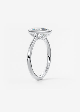 Oval Solitaire With Raised Basket Gallery Lab Grown Diamond Engagement Ring