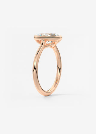 Oval Solitaire With Raised Basket Gallery Lab Grown Diamond Engagement Ring