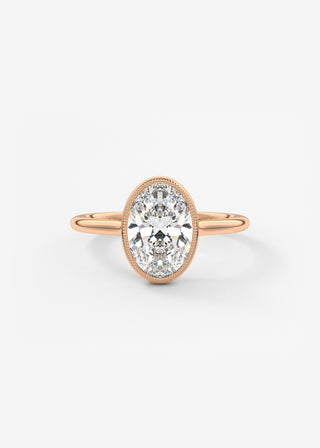 Oval Solitaire With Raised Basket Gallery Lab Grown Diamond Engagement Ring