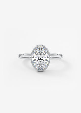 Oval Solitaire With Raised Basket Gallery Lab Grown Diamond Engagement Ring