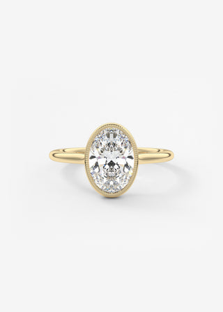 Oval Solitaire With Raised Basket Gallery Lab Grown Diamond Engagement Ring