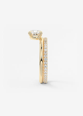 Oval Solitaire With Raised Basket Gallery Lab Grown Diamond Engagement Ring