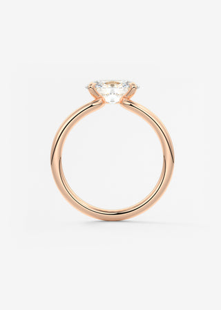 Oval Solitaire With Raised Basket Gallery Lab Grown Diamond Engagement Ring