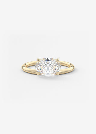 Oval Solitaire With Raised Basket Gallery Lab Grown Diamond Engagement Ring